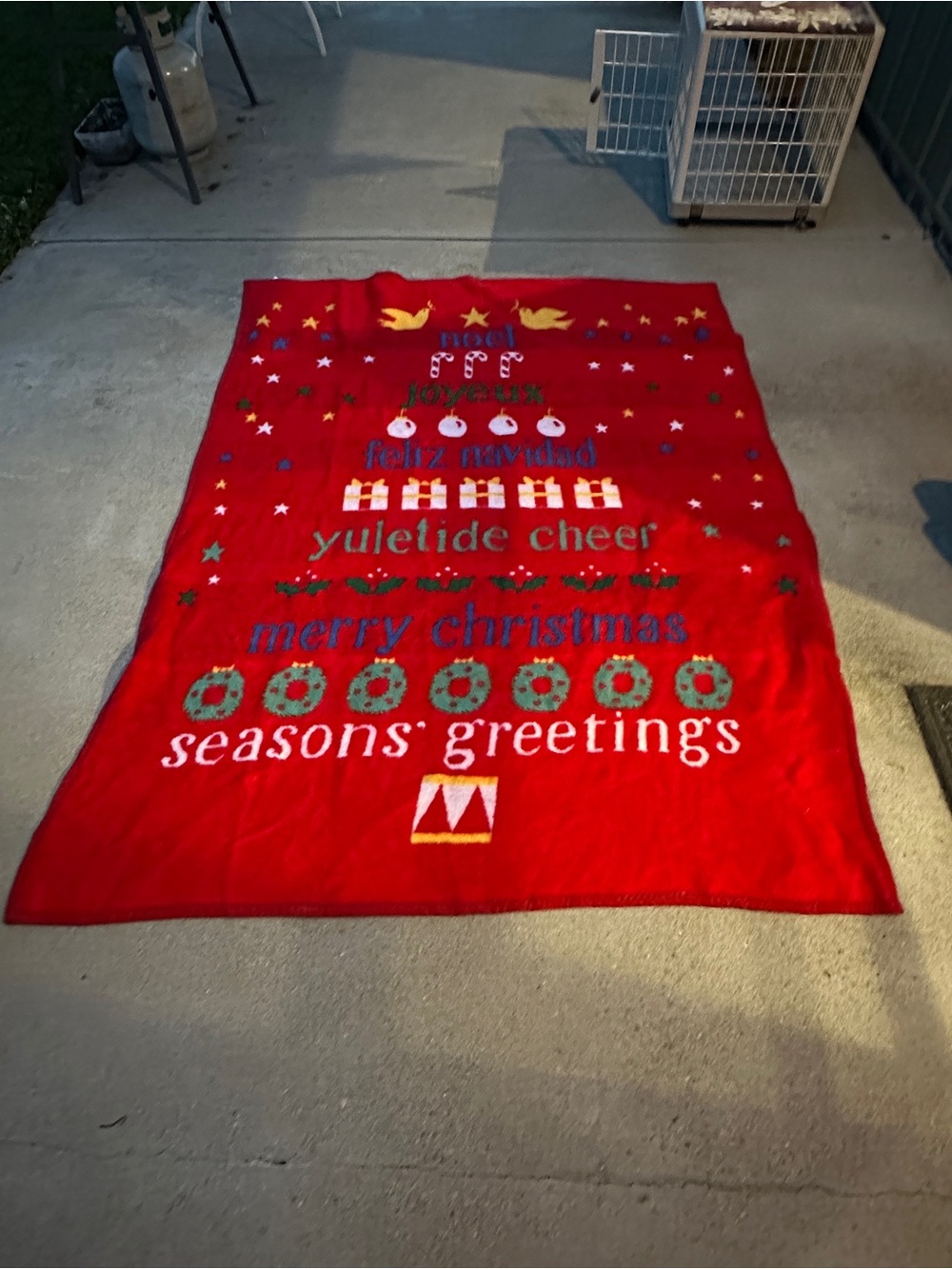 Vintage Christmas blanket Christmas 60” x 80” crown crafts